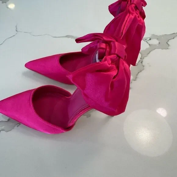 Pink Bow Heels - Picture 2 of 7